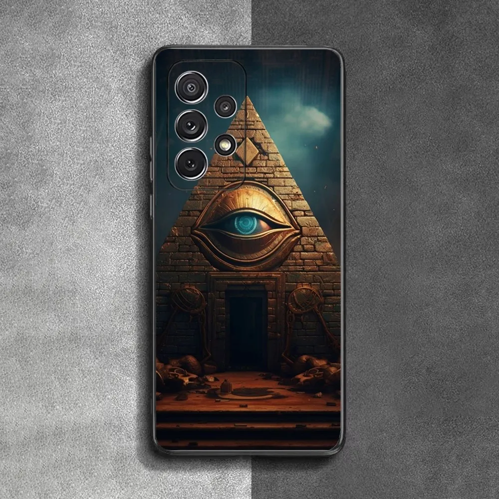 Чехол для телефона Illuminati Eye Occult Pyramid Samsung S25 S24 S23 S22 S21 S20 S10 Ultra Plus Lite FE мягкий