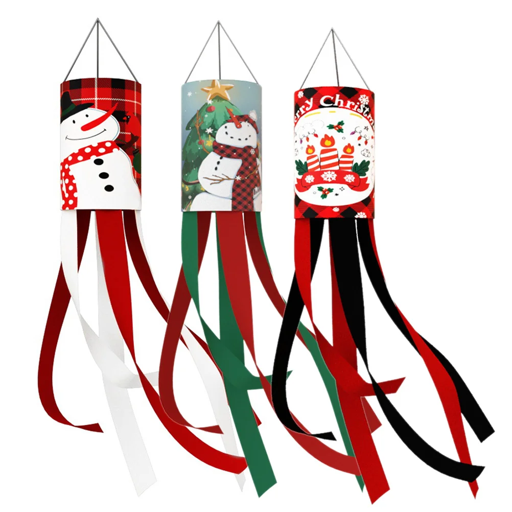 

Wind Flag Windsock Decor Hanging Garden Sock Christmas Windsocks Outdoor Yard Party Ornament Socks Decoration Door Snowman