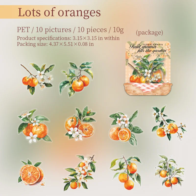 

Journal GO наклейки для скрапбукинга фруктовый сад 10 шт