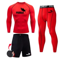 compression sportswear men long underwear second skin winter warm base layer tights track suit jogging suits rashgarda mma kit