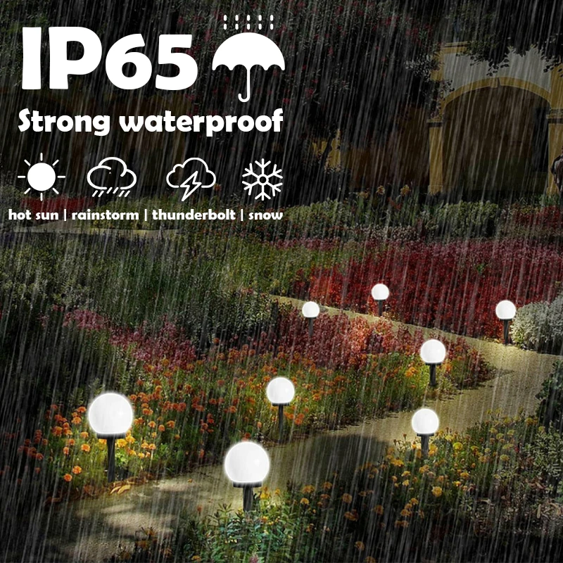 

Solar Powered LED Lights Bubble Ball Lamp Waterproof Outdoor Lawn Lamp Courtyard Stairs Landscape Lamp Garden Decoration