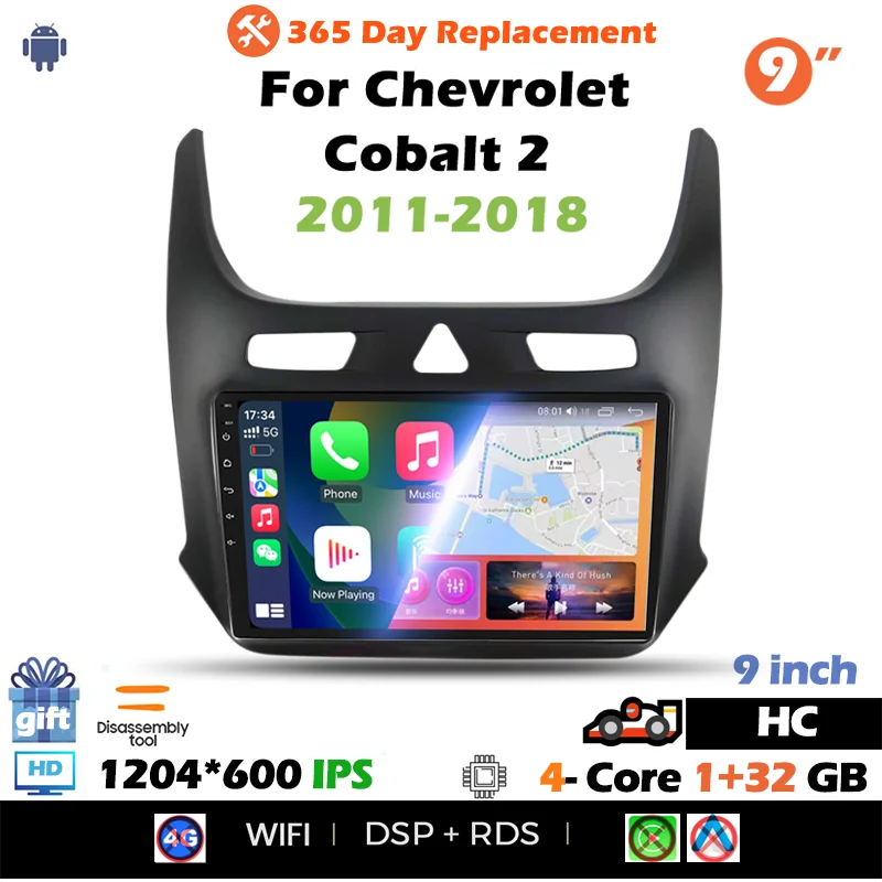 

QSZN для Chevrolet Cobalt 2 2011-2018 2 din Android 12,0 автомобильный радиоприемник мультимедийный видеоплеер GPS-навигация 4G Carplay головное устройство