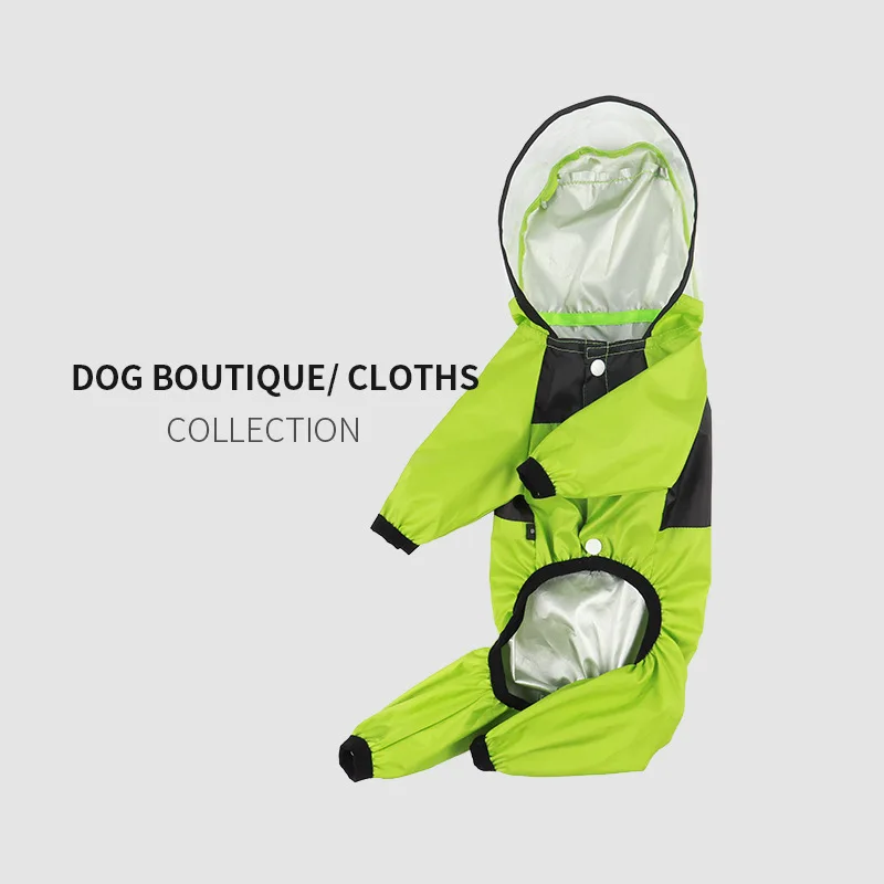 

XS-5XL Pet Dog Rain Coat Clothes Puppy Casual Cat Raincoat Hood Apparel Jumpsuit Pet Supplies Waterproof Jacket Outdoor Rainwear