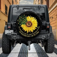 i am the storm sunflower with or without backup camera hole spare tire cover tire protectors tire cover for jeep wrangler bro