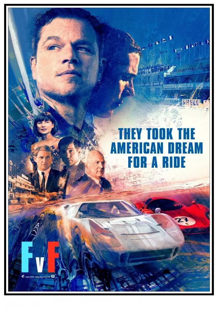 Ford v Ferrari художественный печатный плакат на холсте для гостиной Декор домашняя