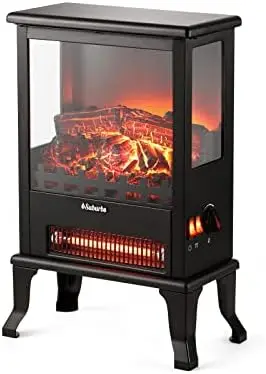 

TS25 Fireplace Infrared Heater - 25" Freestanding Fireplace Stove with Adjustable Flame Effects, Overheating Protection, Ti