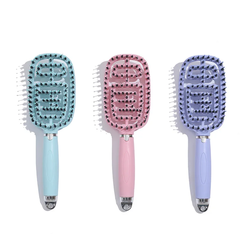 

Stripe Detangle Hairbrush Professional Women Comb Wet Hair Brush Scalp Massage Comb Brush for Hairdresser Hairdressing Tools