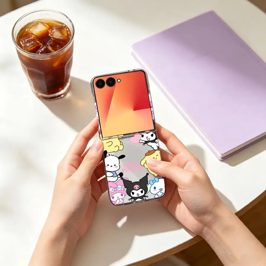 Фото Чехол для Samsung Galaxy Z Fold 7 6 5 4 3 Z Flip 7 6 5 4 3, мультяшный, милый, с персонажами Sanrio №5