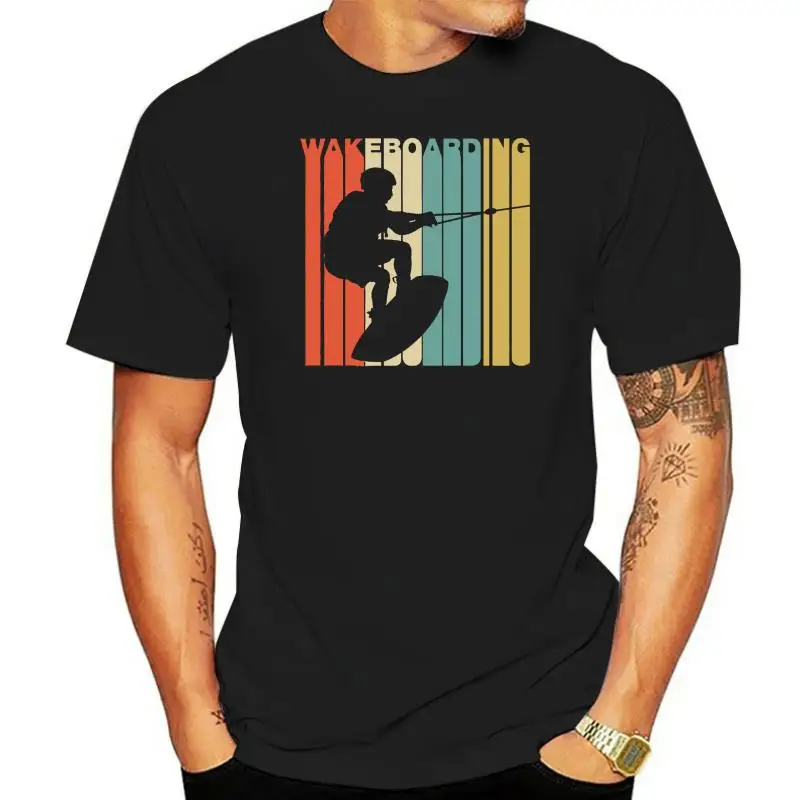 

Vintage Retro 1970'S Style Wakeboarding Wakeboarder T-Shirt Printing Tee Shirt