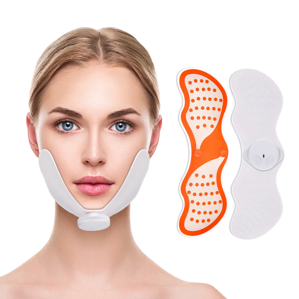 

Facial Slimming Massager Women V Shape Facial Lifting Device Face Lifting Massage With Gel Pads Electrico Muscle Stimulator