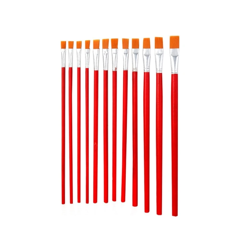 

5/6/10/12Pcs Paint Brushes Nylon Pointed Tip Acrylic Brush Sets for Watercolor