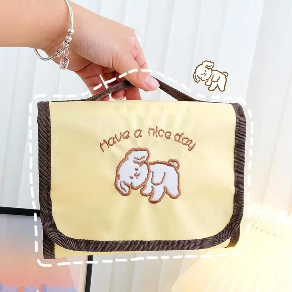 

Cute Large-capacity For Girls Travel Wash Bag Dog Makeup Bag Toiletries Organizer Flod Cosmetic Bag Korean Storage Bag