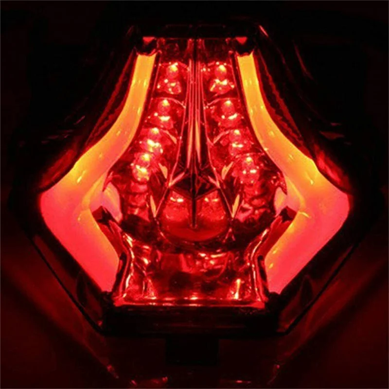 12 В светодиодный задний фонарь для мотоцикла внедорожника трехцветный