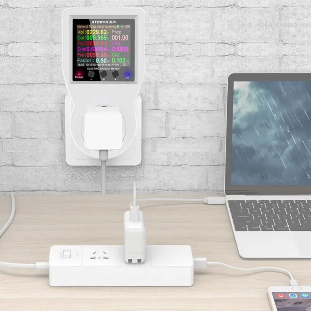 

Цифровой ваттметр с Wi-Fi, 220 В