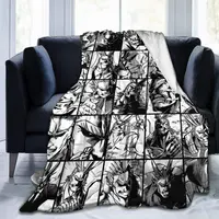 Collage All Might Fleece Throw Anim Blanket, Fuzzy Warm Throws for Winter Bedding, Couch and Plush House Warming Decor Gift