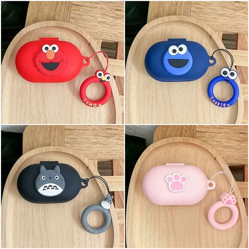 

Cartoon Earphone Case Cover For OPPO Enco W11/W31 Lite Silicone Wireless Earbuds Charging Box Protective Sleeve With Hook