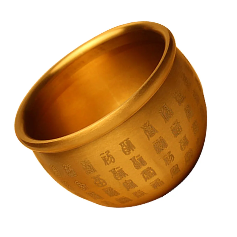

Treasure Basin Bowl Wealth Copper Decor Fengshuifigurine Ornament Money Porsperity Desktop Gold Vintage Chinese Home Decorative