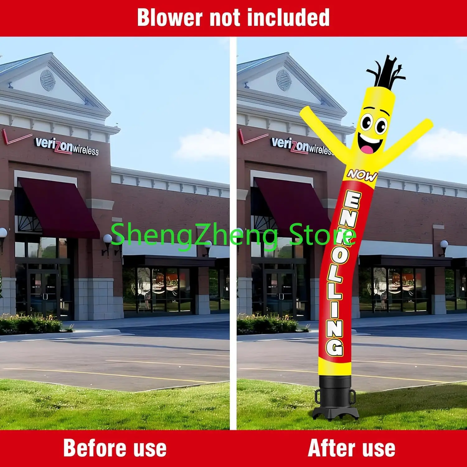 1 шт. 20 футов высокий сейчас вращающийся надувной трубке мужской дурацкий