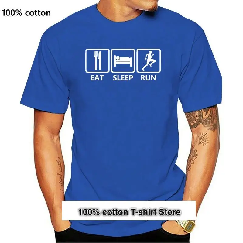 

Eat Sleep Run-Camiseta para hombre, camiseta para corredor, Fitness, entrenamiento correr en gimnasio, Top