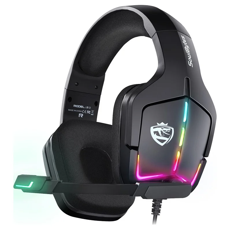 

Wired RGB PC Gaming Headphones HiFi Music Headsets Online Class Headset Live Headphone Gaming with HD Microphone Mic