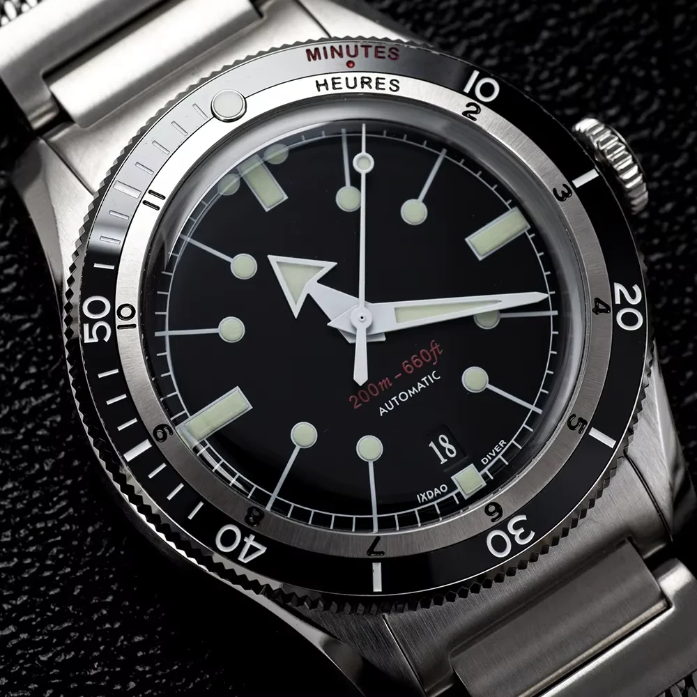 Фото IX & DAO IPOSE 5303 Мужские механические часы PT5000/SW200 GMT Роскошные часы с автоматическим механизмом с сапфировым стеклом 200 м Водонепроницаемые часы для дайвинга №4