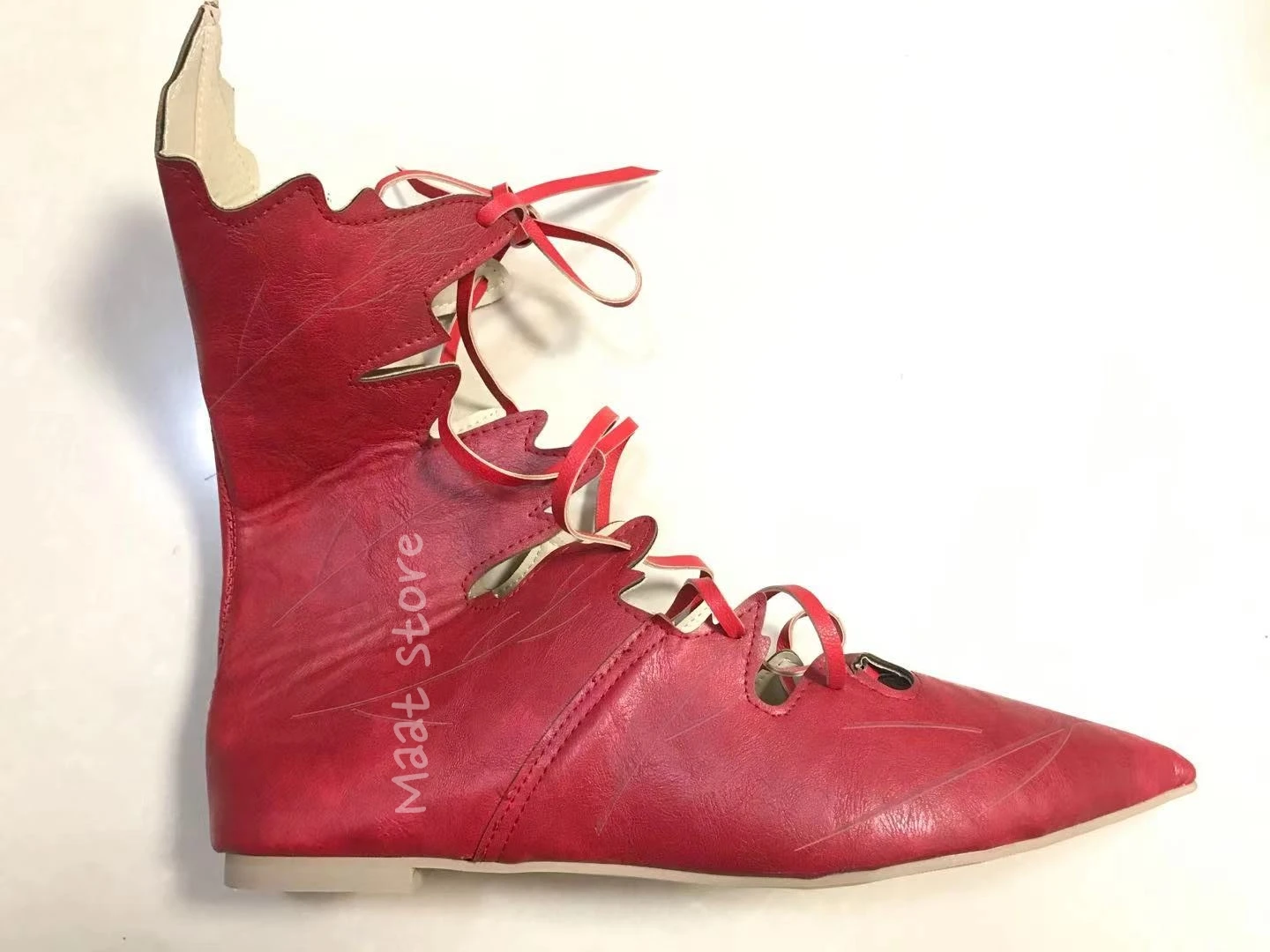 Gothic Medieval Retro Elf Witch Leaves Lace Up Shoes For Women Men Cosplay Costume Carnival Party Knight Boots Accessories | Тематическая