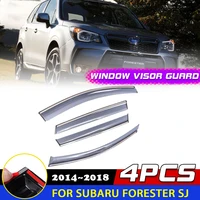 car windows visor for subaru forester sj 20142018 awnings shelters sun deflector rain eyebrow guard cover sticker accessories