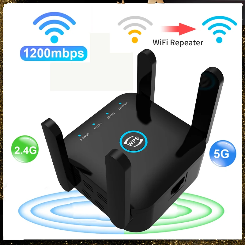

AC1200 Wifi Repeater 5Ghz Wireless repetiteur wifi Router Wifi Booster 2.4G Wifi Long Range Extender 5G Wi-Fi Signal Amplifier
