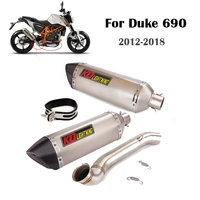 exhaust link pipe 51mm slip on motorcycle system muffler vent tail escape tip mid connect tube modified for duke 690 2012 2018