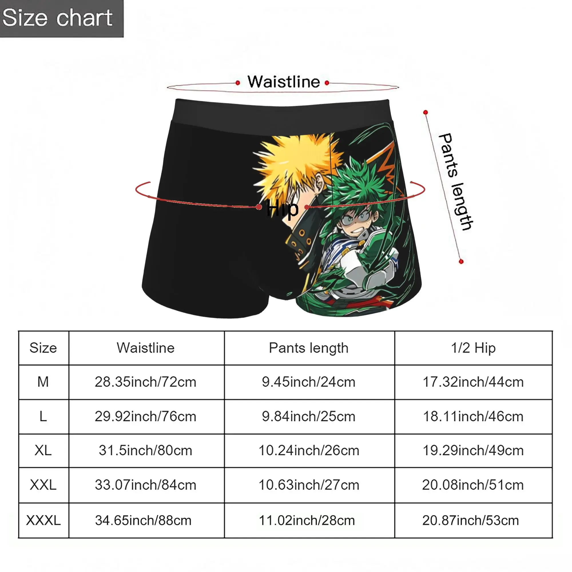 Трусы-боксеры Real Heroes Bandai My Hero Academia, мужские трусы с принтом, шорты-боксеры (art.: 3920da0332bfc) - 3920da0332bfc