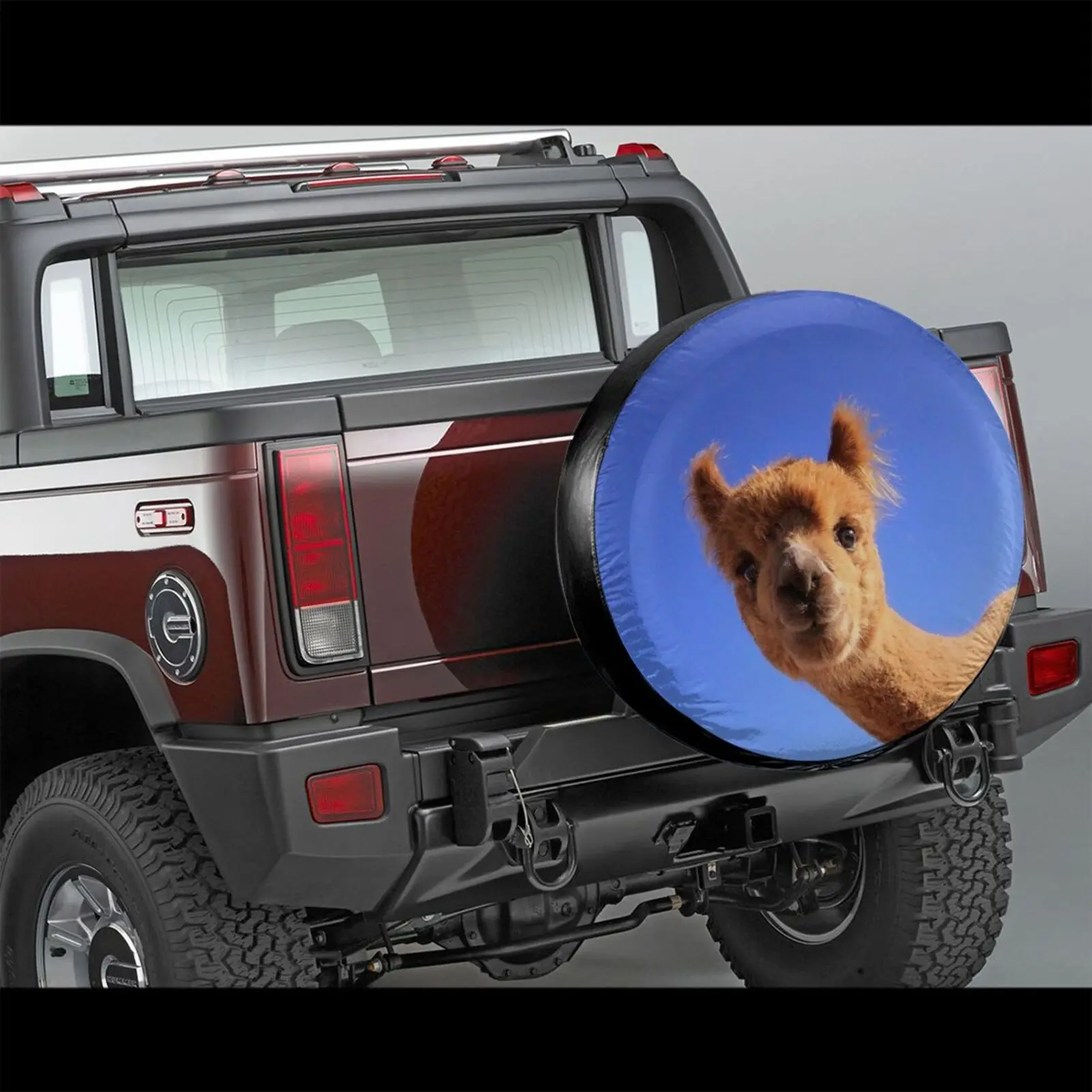

Cute Animal Design Alpaca Custom Tire Accessories 16 Inch Cover for Wheel Tire Caps