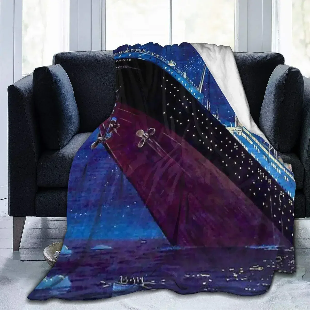 Супермягкое Пушистое Одеяло Titanic Теплое Плюшевое Покрывало Для Кровати Дивана