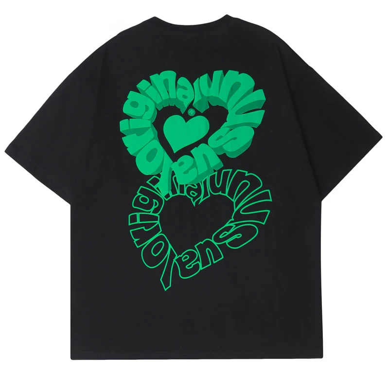 

Футболка мужская хлопковая с коротким рукавом, уличная одежда в стиле хип-хоп, свободная Повседневная рубашка с буквенным принтом, в стиле Х...