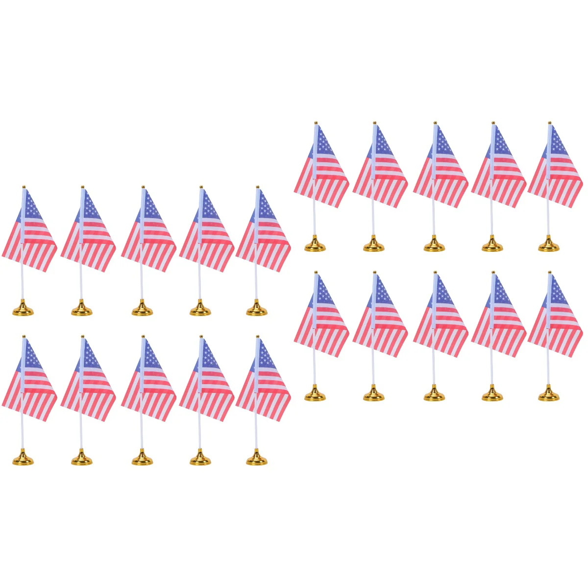 

96 шт. креативный Американский настольный флаг, флаг США, страны, настольный флаг, настольное украшение для дома и офиса (24 Золотые круглые