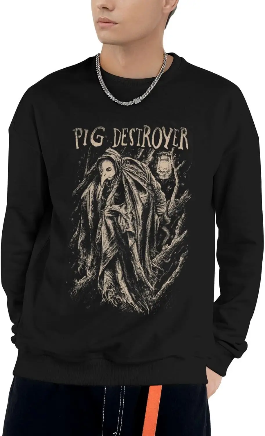 VVEDIK Pig Destroyer толстовка мужские с длинным рукавом и круглым вырезом модные