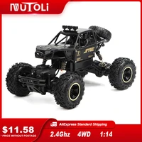 mutoli 114 4wd rc car with led light 2 4g radio remote control car off road vehicle climbing car truck childrens toys car