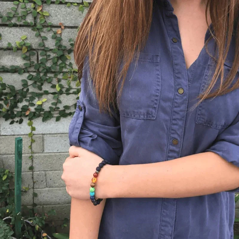 Браслет в богемном стиле 7 исцеляющий чакра унисекс браслет из натурального