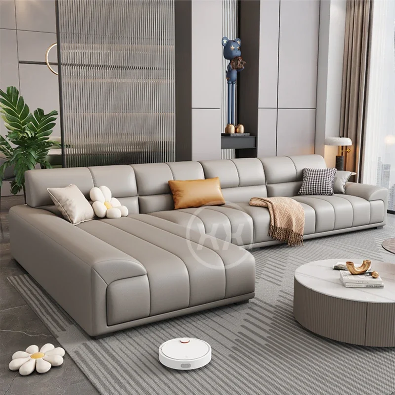 Угловой диван с скандинавским креслом минималистичный секционный современный