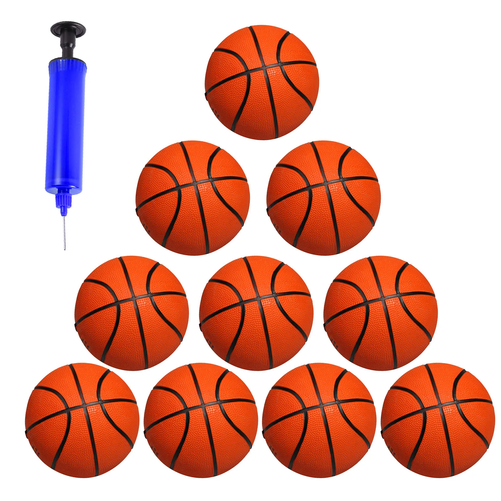 10/20Pcs Mini Basketball And Inflator ABS Portable Sports Ball Sports Goods Set For Entertainment Flexible Trained Relaxed    ..