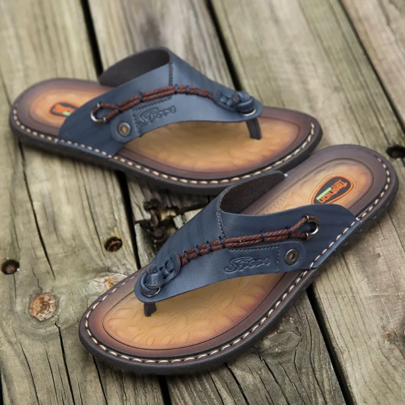 Handmade Leather Slippers Summer 
