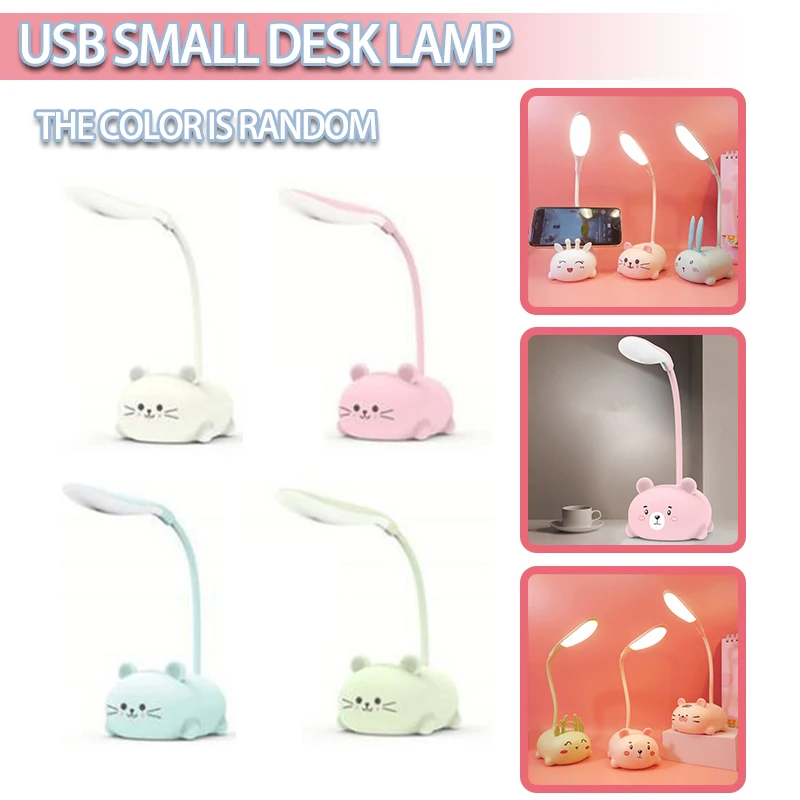 Mini Cat LED USB Desk Lamp For Kids Flexible Cartoon Small Table Light Gift Energy Saving and Environmental Protection Brand New