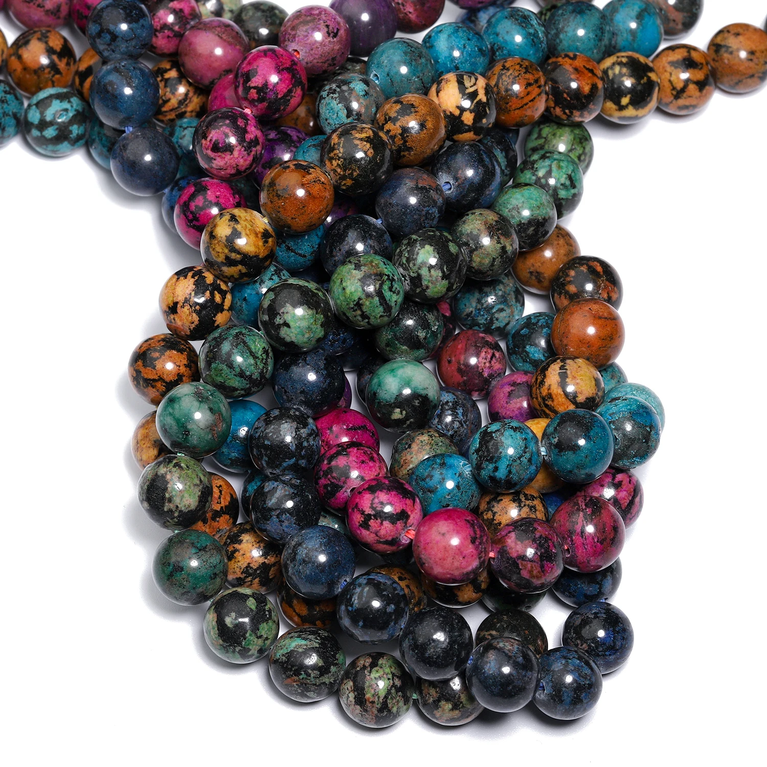 Круглые свободные бусины-разделители для изготовления ювелирных изделий 6/8/10 мм