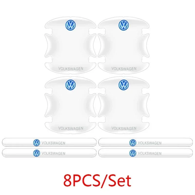

Для Volkswagen Polo Golf Jetta Beetle Tiguan Touran Passat дверная ручка автомобиля наклейка против столкновений защитная полоса украшение