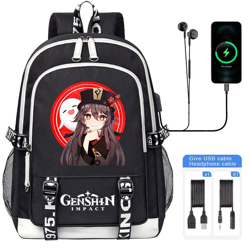 Рюкзак Genshin Impact мультяшный детский студенческий школьный рюкзак для мальчиков и