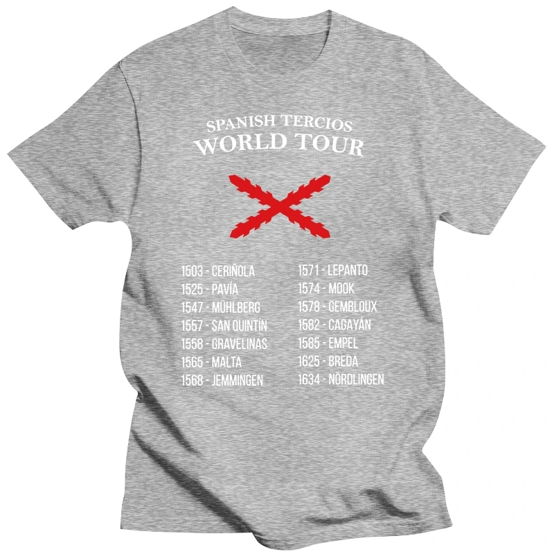 Батлас De Los Tercios. Испанская футболка Tercios World Tour. Новая повседневная мужская из 100%