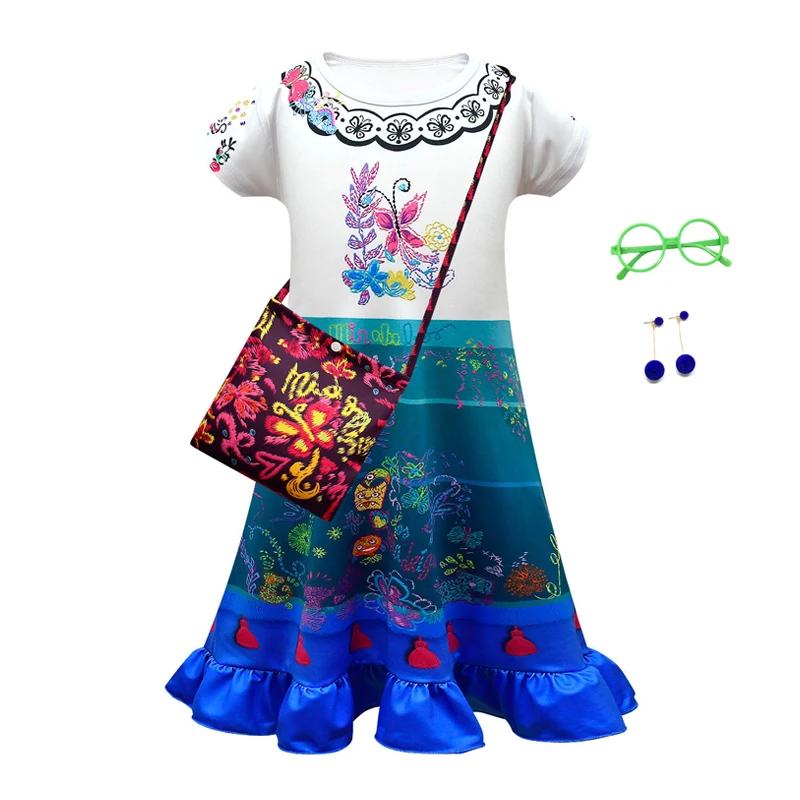

Movie Kids Dress Mirabel Cosplay Costume Baby Girls Princess Dresses Cartoon Clothing Children Party Birthday Clothes