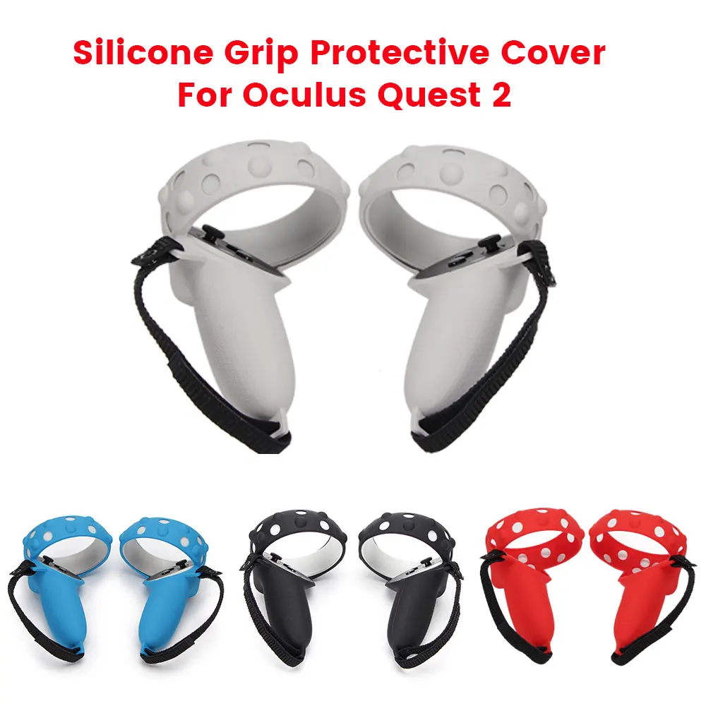 

VR Handle Silicone Protective Cover for Oculus Quest 2 Controller Grips Sleeve+Anti-Lost Strap for Oculus Quest 2 VR Accesories