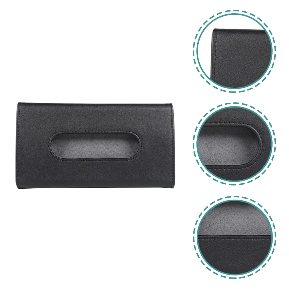 

2 Pcs Paper Towel Holder Sun Visor Tissue Box Dispenser Backseat Purse Case