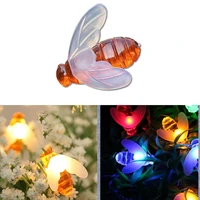 1 5m 3m cute bee led night light for battery powered decoration string lights outdoor garden decoration lanterns flashing lights