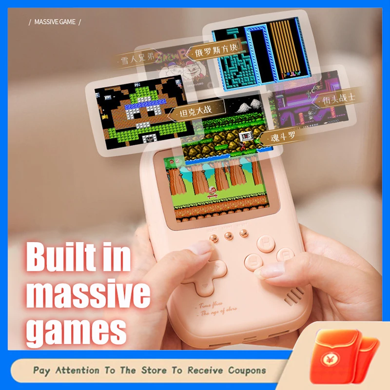

New 2.8 Inch Handheld 10000 Ma Power Bank Game Console Controller And Tv Children Duo Nostalgic Retro Beautiful And Interesting